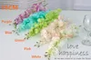 50st 7Color Artificial Silk Wisteria Flower for DIY Wedding Arch Square Rattan Simulation Flowers Wall Hanging Basket Can Be Exte2352740