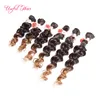 6pcslot Jerry curly tress hair ombre brown synthetic weaves closurehair extensions braiding Hair for black women5617984