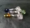Färg Rose Heart Glass Pot Reting Pipe Glass Gongs - Oil Rigs rökning Vap - Förångare, färg och stil Random leverans