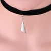 Nuovo arrivo grande waterdrop / carino spada ciondolo nero corea velluto corda choker collana del collare femminile semplice make up gioielli ragazze regalo EFN012V