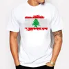Libano T Shirt Uomo Bandiera nazionale T-shirt stile nostalgico 100% cotone Meeting Fan Short Streetwear Fitness Bandiera Libano