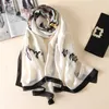 Pure Silk Scarf Hijab Women Soft White Foulards Shawls Plus Size Hijab Scarves 180cm*90cm SFN083