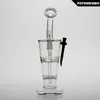 Saml 22.5cm Alto fumar água Bongs Hookahs Honeycomb Galss Bong Fritted Disc Percolator Rig Com Faca Joint Tamanho 14.4 pg5045