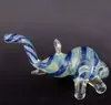 Pipes à main en verre de Style éléphant mignon accessoires pour fumer brûleur d'herbes de plate-forme de tabac coloré