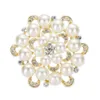 Multi-Pearl and Rhinestone Crystal Diamante Ronde Bloemen Bruiloft Broche Prom Party Wedding Pins