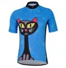 2024 Women Blue Cat Cycling Jersey 19D pad bike shorts set Ropa Ciclismo more Breathable Girl summer cycling wear