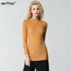 Hurtownie- Frommazz 2016 Jesień Zima Moda Kobiety Lady Sweter Wysoka Elastyczność Solidna Turleneck Slim Seksowny Dziwany Pullover FS16070