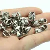 Factory Partihandel 200PCS Silver Tone Rostfritt Stål Högkvalitativ kontakt Hängsmycke Hook Printing Pinch Bail Clip Clasp Smycken Hitta DIY