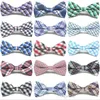 Dzieci Moda Formalna Bawełna Bow Tie Kierak Klasyczne Paski Bowties Kolorowe Butterfly Wedding Party Bowtie Pet Tuxedo Krawaty