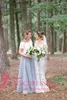 Deux pièces Boho Beach TuTu jupe dentelle robes de demoiselle d'honneur une ligne bijou fête robes de bal Vintage demoiselle d'honneur robe de mariage de campagne