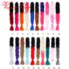 Ombre Three Two Mix Colors Kanekalon Braiding Hair Synthetic Jumbo Braiding Hair Extensions 24inch Crochet Braids Hair Bulk Wholes9995396