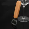 Kitchen Bottle Opener Tools Stainless Steel Wooden Handle Beer Openers Bar Tools Soda Beer Bottle Cap Opener Gifts WX-C29