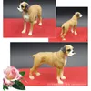 Boxer Figurine gift resin dog animal statue handmade figurines decoration for home and garden cherismas gifts6432115