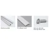 10 x 1m Sats / Lot Ny Ankomst Aluminium LED-kanal och T Style Wide Width ALU Profil för inbyggd vägg- eller taklampor