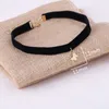 Vendita calda Carino Farfalla Farfalla Insetto Nero Corea Velvet Corda Collare Del Choker Collana Bug Femminile Collier Bijoux Ragazze Regalo EFN007V