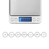 1000g x 0.1g Przenośny Mini Elektroniczny Wagi Cyfrowe Kieszonkowe Case Pocztowy Kuchnia Biżuteria Waga Balanca Cyfrowa Skala z 2 tacą
