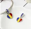 Pandora Gümüş Bilezik Uyar 13 Stil Ulusal Bayraklar Emaye Kolye Boncuk Charms Avrupa Yılan Charm Zinciri Moda DIY Takı Için