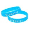 1 Stück Diabetes-Silikon-Armbänder mit einer Breite von 1/2 Zoll tragen diese Nachricht als Erinnerung beim täglichen Tragen