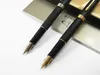 2 Stück Büro Parker Golden Gift Matte Black M Nib Füllfederhalter