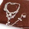 Frauen Kristall Barfuß Sandale Fuß Schmuck Dekoration Fußkettchen Kette Strand Sandale mit Zehenring Hochzeit Braut Zubehör Dame Party Fußkettchen