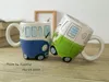 كامبر جديد Van Van Cartoon Cartoon Curamic Curamic Coups Puckator Coffer Mugs For Kids Porcelain Fecs for Coffee Christmas Gift Cup Lucky Cup