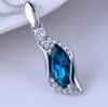 Good A++ Austrian Crystal Horse Eye Link Women's Alloy Pendant WFN100 (with chain) mix order 20 pieces a lot