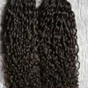 Brasiliansk Kinky Curly Hairtrape In Human Hair Extensions 80pcs / Set Lime Osynlig Tape Pu Skin Weft 200g