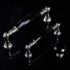 Top quality modern fashion deluxe k9 black crystal pull watch tv table wine cabinet handles silver chrome drawer cupboard pulls knobs