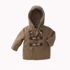 Hot Baby Boys Jacket Winter Boys Ubrania 2 Kolory Odzieżowiec Płaszcz Bawełna Gruby Kids Snowuit Ubrania Odzież dziecięca z płaszczem z kapturem