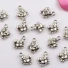 Hot ! 400pcs Antiqued Silver zinc Alloy Stereo Small Crab charm 10.5x15 mm DIY Jewelry
