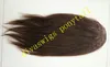 16 inch kinky straight 100% menselijk haar paardenstaart extensie voor vrouw 100g 120 g 140g kleur medium bruin # 4