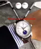 Reloj de lujo con esfera blanca y oro nuevo, modelo de fase lunar de 39mm, reloj para hombre M50525-0002, reloj de pulsera automático de marca a la moda para hombre
