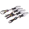 ONEVER 4PCS FLASKING MOTORCYCLE LED Turn Signal Light High Quality 12 LED Indicator Light Dual Color Blueamber Blinker Light3629162