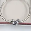 Andy Jewel Authentic 925 Sterling Silver Beads Miky Mouse 60 -årsjubileum Charm Passar europeisk pandora stil smycken armband halsband