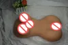 頑丈なシリコン3Dハーフボディラブセックス人形男性用の大きな乳房膣アナルおもちゃ