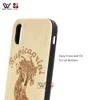 Eco-friendly Bamboo à prova de água Telefone Costume Logotipo para iPhone 7 11 12 13 Plus Pro Xs Max Cover Shell