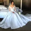 Side Split Lace Wedding Dress With Detachable Skirt Sheath Illusion Back High Long Sleeves Wedding Dress Covered Button Bridal Gowns