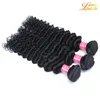 Pas cher 7A Cheveux Humains Brésiliens Vague Profonde Bundles Extension de Cheveux Indiens Haute Qualité Brésilienne Vierge Cheveux Humains Armure Profonde Naturel 3600091