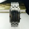 Atacado 50 pçs / lote Mix 2 cores Estilo Metal Duplo LED Binary Watch Homens Mulheres estilos à prova d 'água 50 M relógios LL014