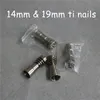 Titanium Domeless Nail GR2 14mm 19mm Joint Tools Manlig kvinnlig kolhydrat Cap Dabber Grade 2 Ti Nails9930647