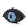 2017 Novo Mais de Forma Moda The Evil Eye noite de cristal Mulheres partido Handbag Clutch Bag Jantar Bolsa das senhoras com corrente