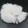 Soft Artificial Wool Enchanting Naughty Fox Tail Metal Anal Sex Toys for Couple Flirting Adult Sex Butt Plug243o4397505