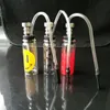 Ny bong !! Mini Glass Bongs Mix Color Glass Water Pipe International Märke DK Gratis leverans