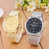 GENEVA Watches Fashion Alloy Mesh Belt Women Watch Simple Numeral Golden Band Ladies Quartz Wristwatch