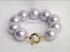 Fashion 10mm Äkta Akoya Vit Shell Pearl Armband 7.5 "