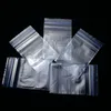 100 PCS/LOT 7.5x11.5 cm 편리한 PE 포장 가방 반지 귀걸이를위한 투명 플라스틱 선물 보석 보석 미니 허브 가방