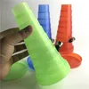 Mini bong di tracciamento pieghevoli da 1,3 a 8 pollici Bong in plastica Tubi per acqua Verde Rosso Blu Oil Rigs 3 Pezzi Smonta tubo di metallo