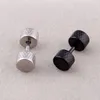 Fashion Hiphop Screw Barbell Ear Stud Silver Black Gold Titanium Steel Dumbbell Tragus Piercing Earrings For Men Women Body Jewelry