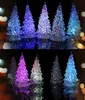 Acrylic LED Christmas Tree Night Light Crystal Christmas Tree Colorful Christmas Ornaments Xmas Night Lamps For Gift