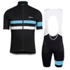 2021 Rapha Team Summer Mountain Bike kortärmad cykeltröja kit andas snabbtorkade män som rider skjortor Bib/Shorts Set Y21031808